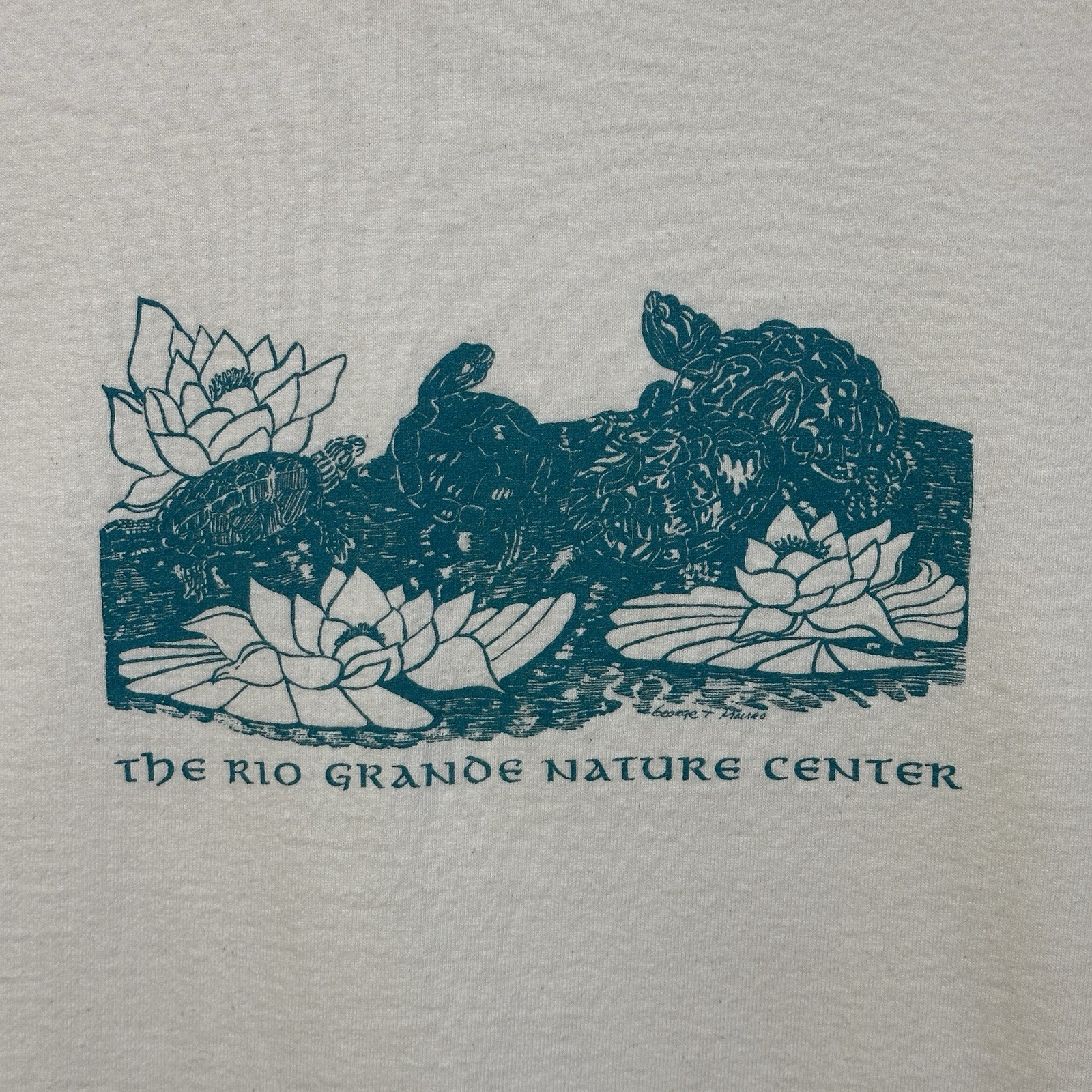 Vintage Single Stitch T-Shirt The Rio Grande Nature Center XL Tee Turtles Park gallery