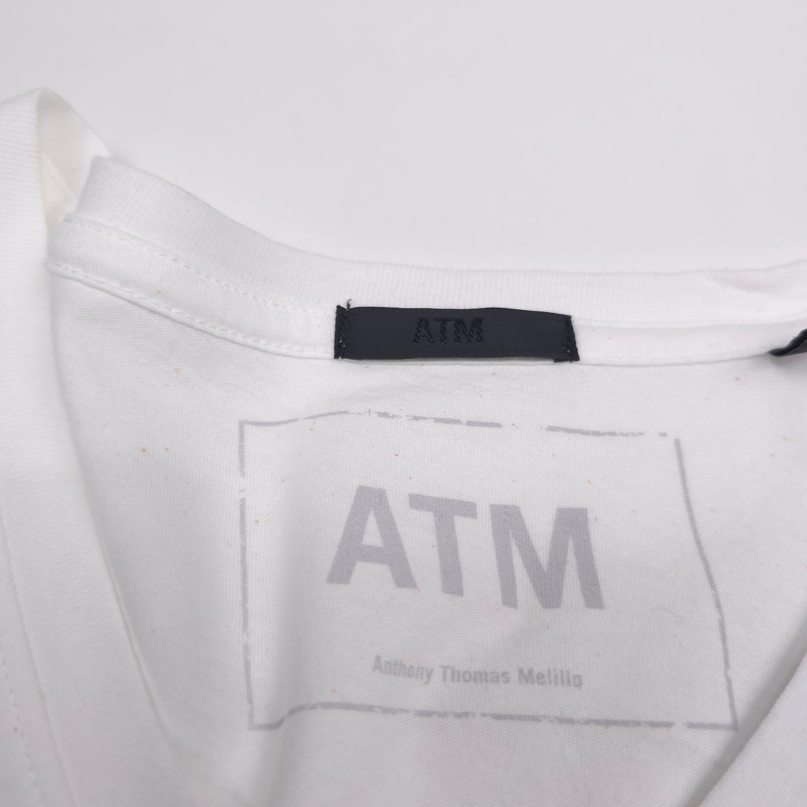 ATM Classic Jersey V-Neck T-Shirt Mens Size XL Solid White Tee AM4061-GAB gallery
