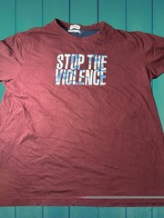 Vntg Y2K Marc Ecko Stop The Violence T-Shirt Sz XL Street Wear Classic Maroon