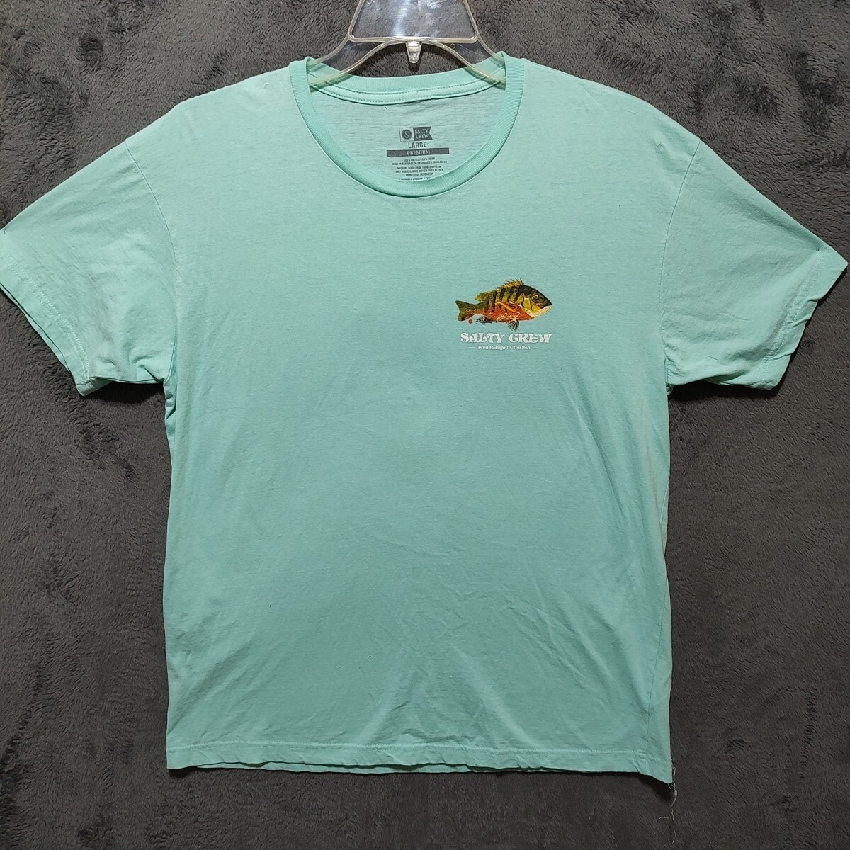 Salty Crew Shirt Adult Large Green Graphic Short Sleeve Cotton Beach Outdoor Men gallery