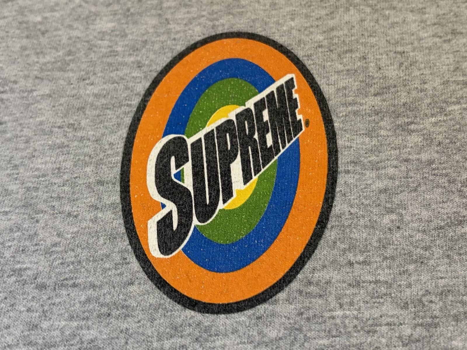 Supreme SS16 Spin Logo Grey T-Shirt Mens Size Medium Tide Laundry Bogo Box Logo gallery