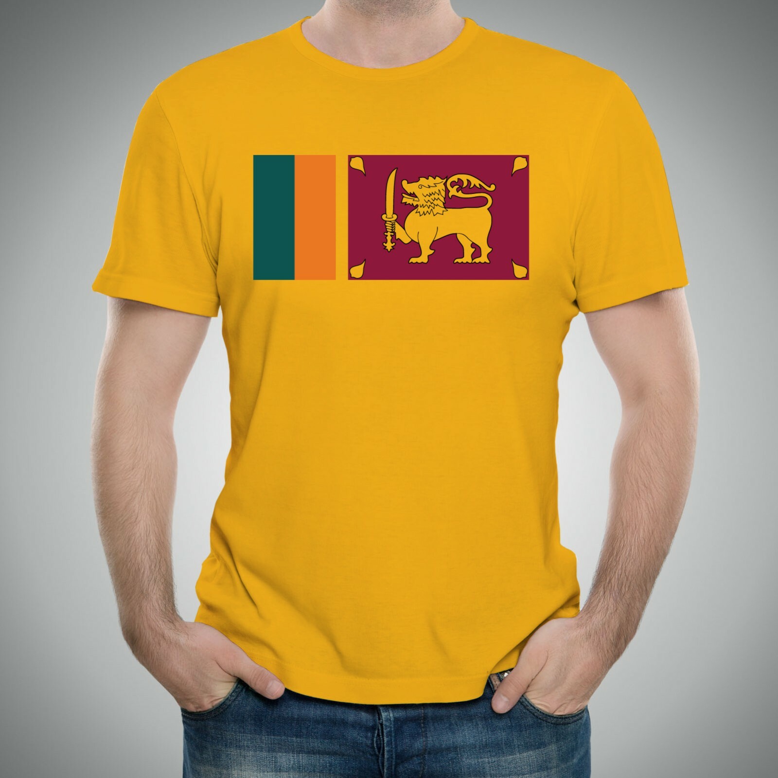 Sri Lanka Flag - Classic Country Home Souvenir National Pride T Shirt - Gold gallery