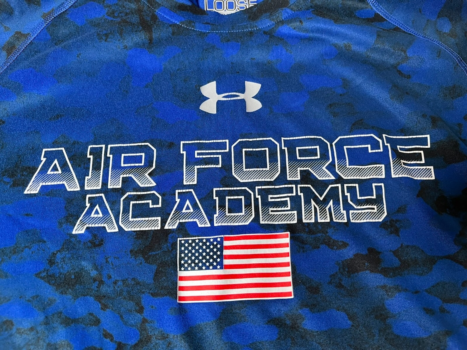 Under Armour shirt Mens Large Air Force Academy Loose Heatgear blue black gallery