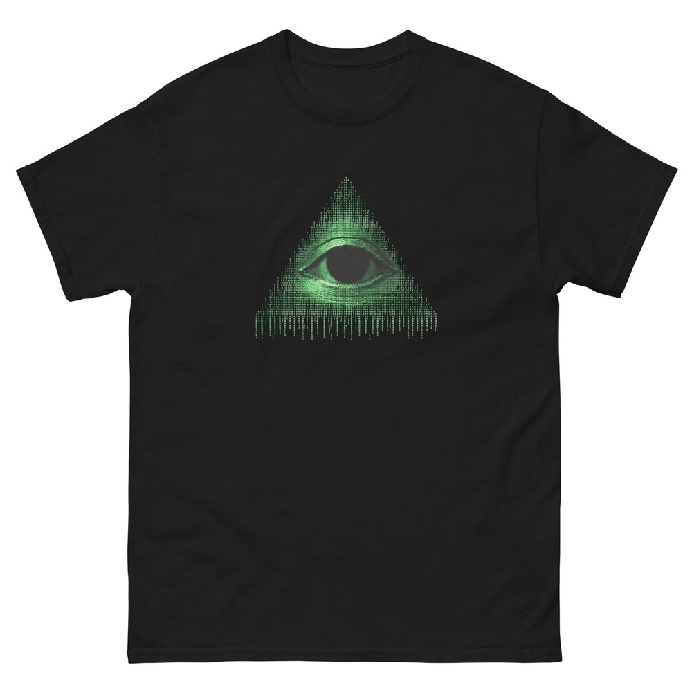 Illuminated Digital All-Seeing Eye Graphic Tee