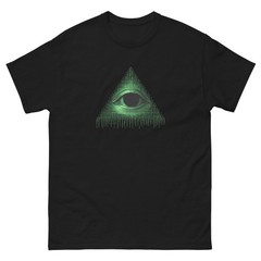 Illuminated Digital All-Seeing Eye Graphic Tee