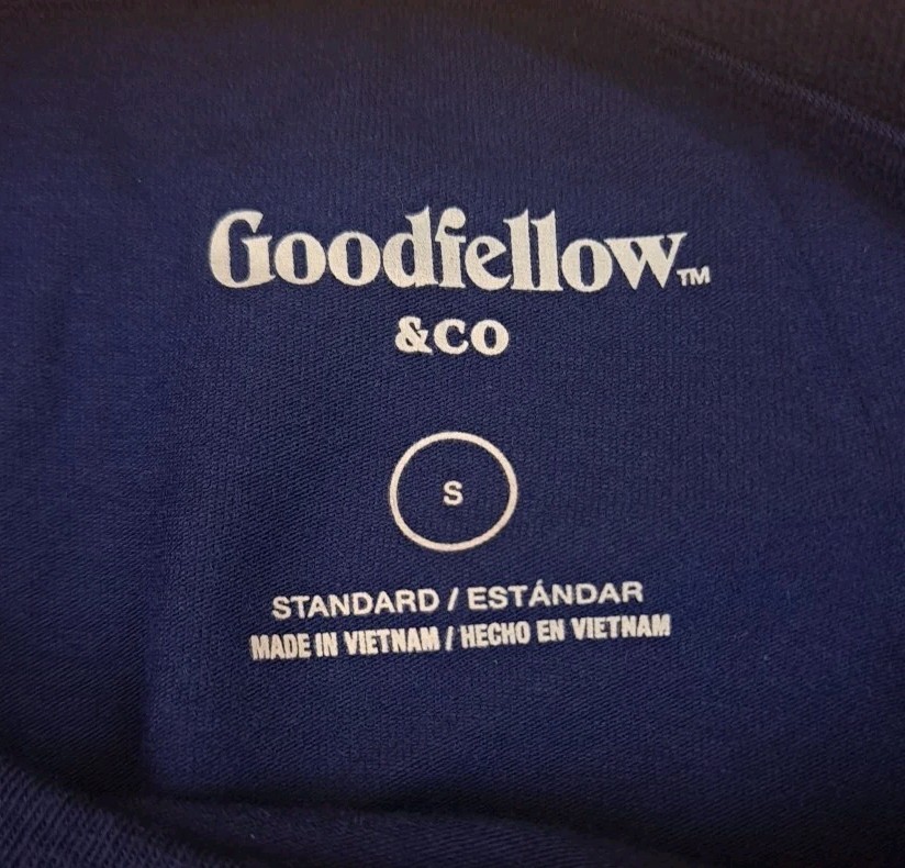 Goodfellow & Co. Navy Blue Game Day T-shirt Size Small Cotton Modal Spandex gallery
