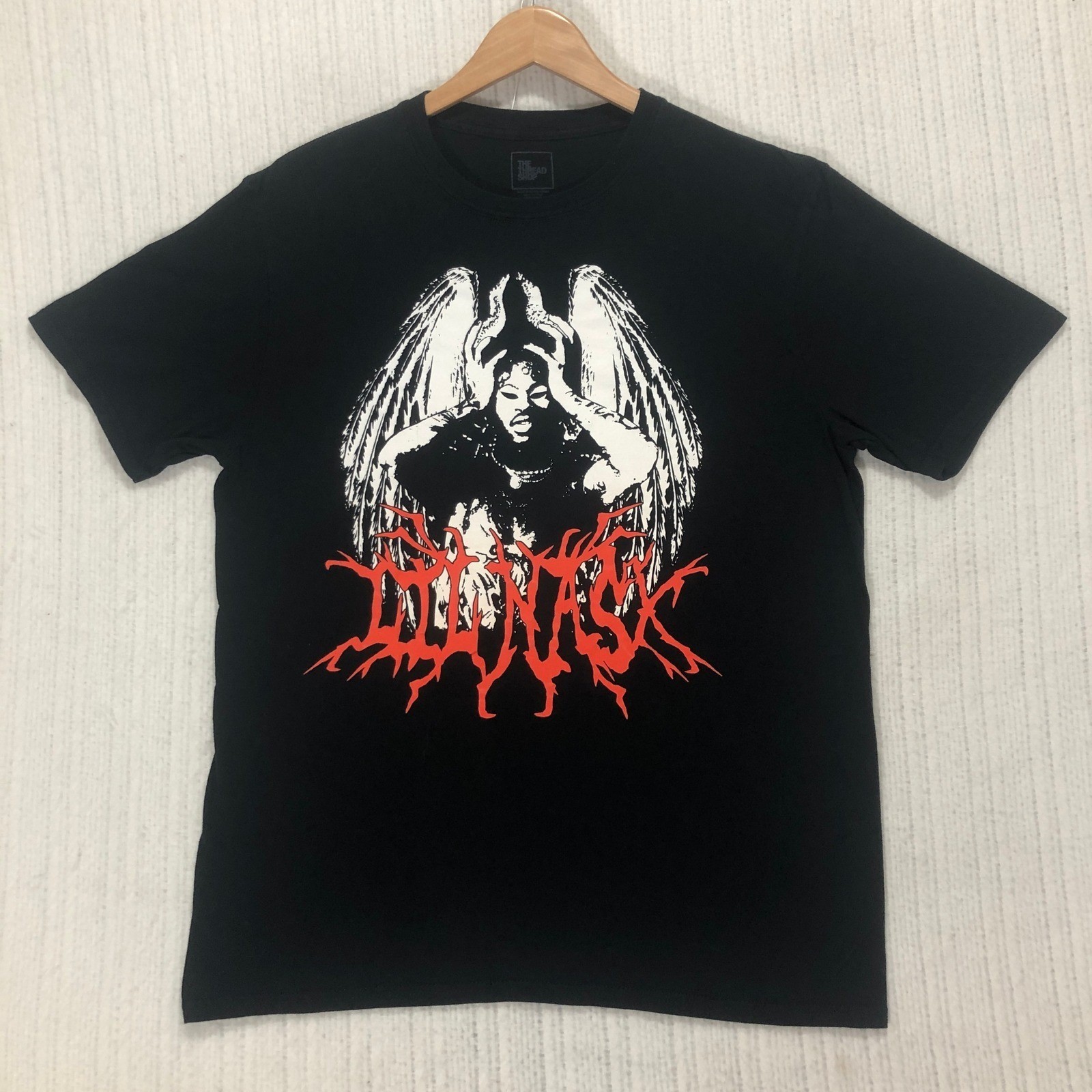The Thread Shop Lil Nas X Graphic Print Black Cotton T-Shirt - Size L gallery