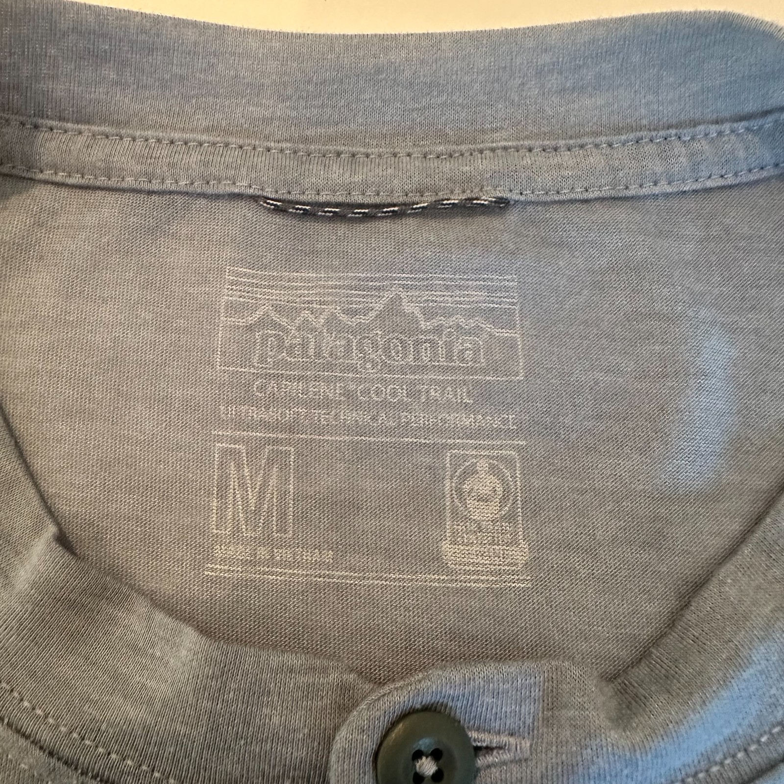 Patagonia Capilene Cool Trail Henley Shirt Blue Heather Mens Medium Gorpcore gallery