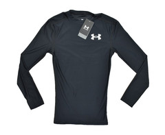 Under Armour HeatGear Compression Shirt Men’s S Black Long Sleeve Athletic NEW