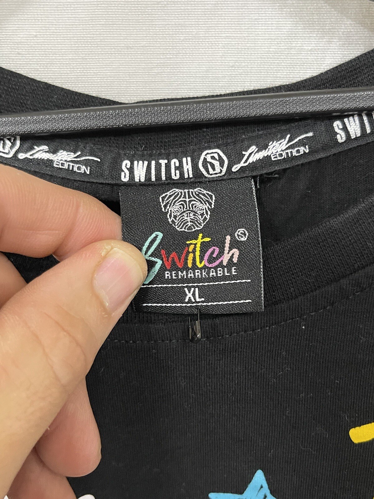 Switch Remarkable Limited Edition Graphic Print Tee Mens Black Cotton T-Shirt XL gallery