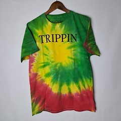 Fort Knox T-Shirt Mens Large Multicolor Tie Dye Short Sleeve “TRIPPIN” NWOT