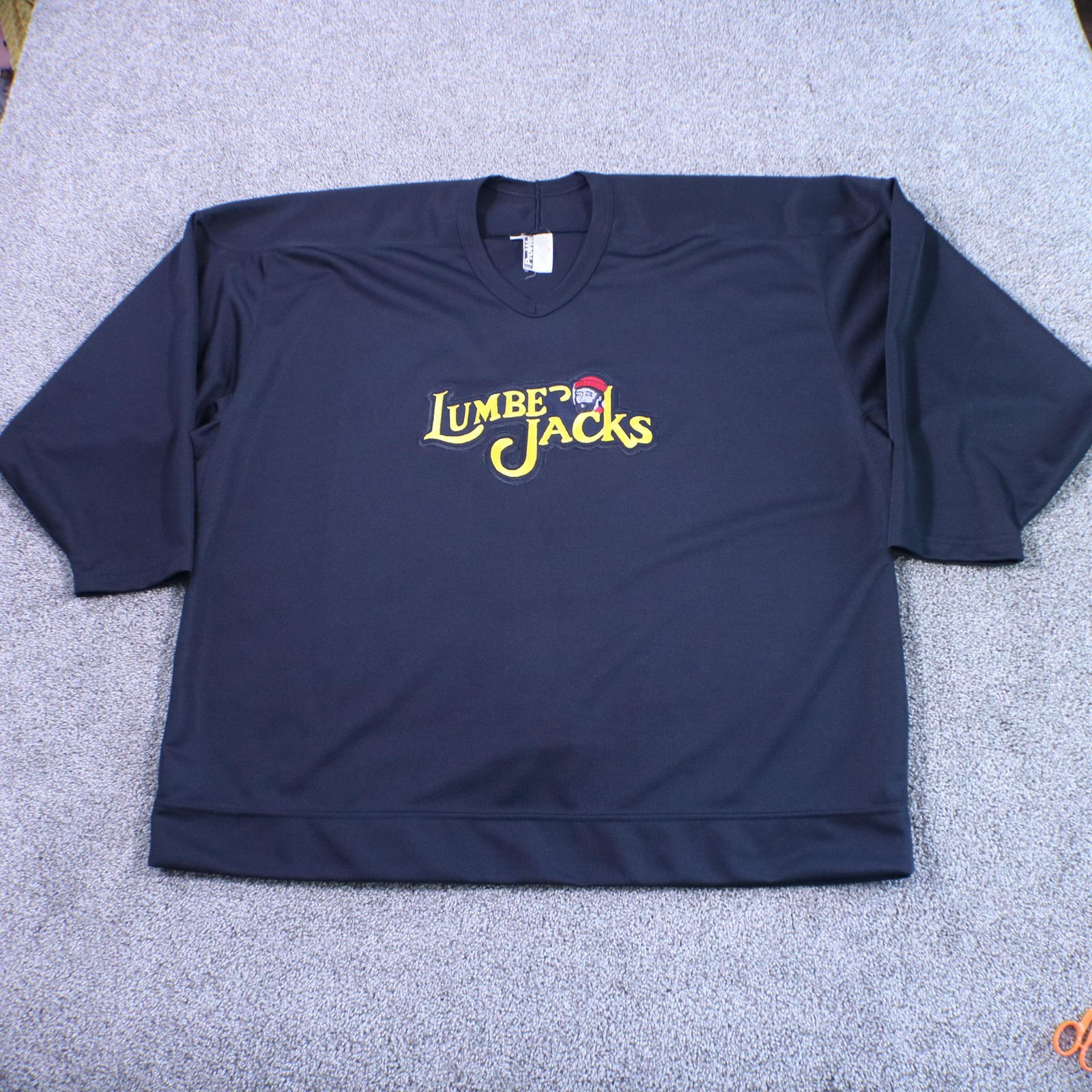 VTG Lumberjacks Hockey Jersey Mens Sz 56 Black Bauer ProWear Fight Strap 92-94 gallery