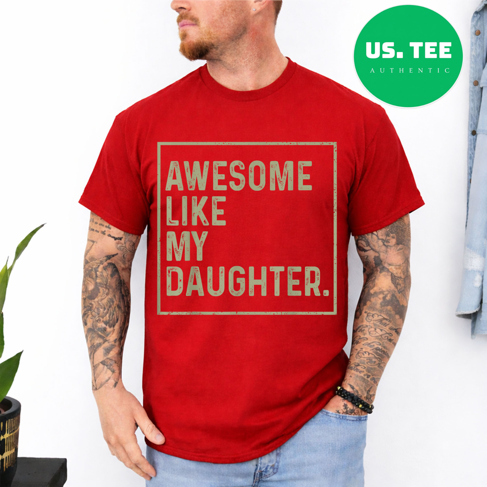 Awesome Like My Daughter Funny Girl Dad Daddy Fathers Day T-Shirt gallery