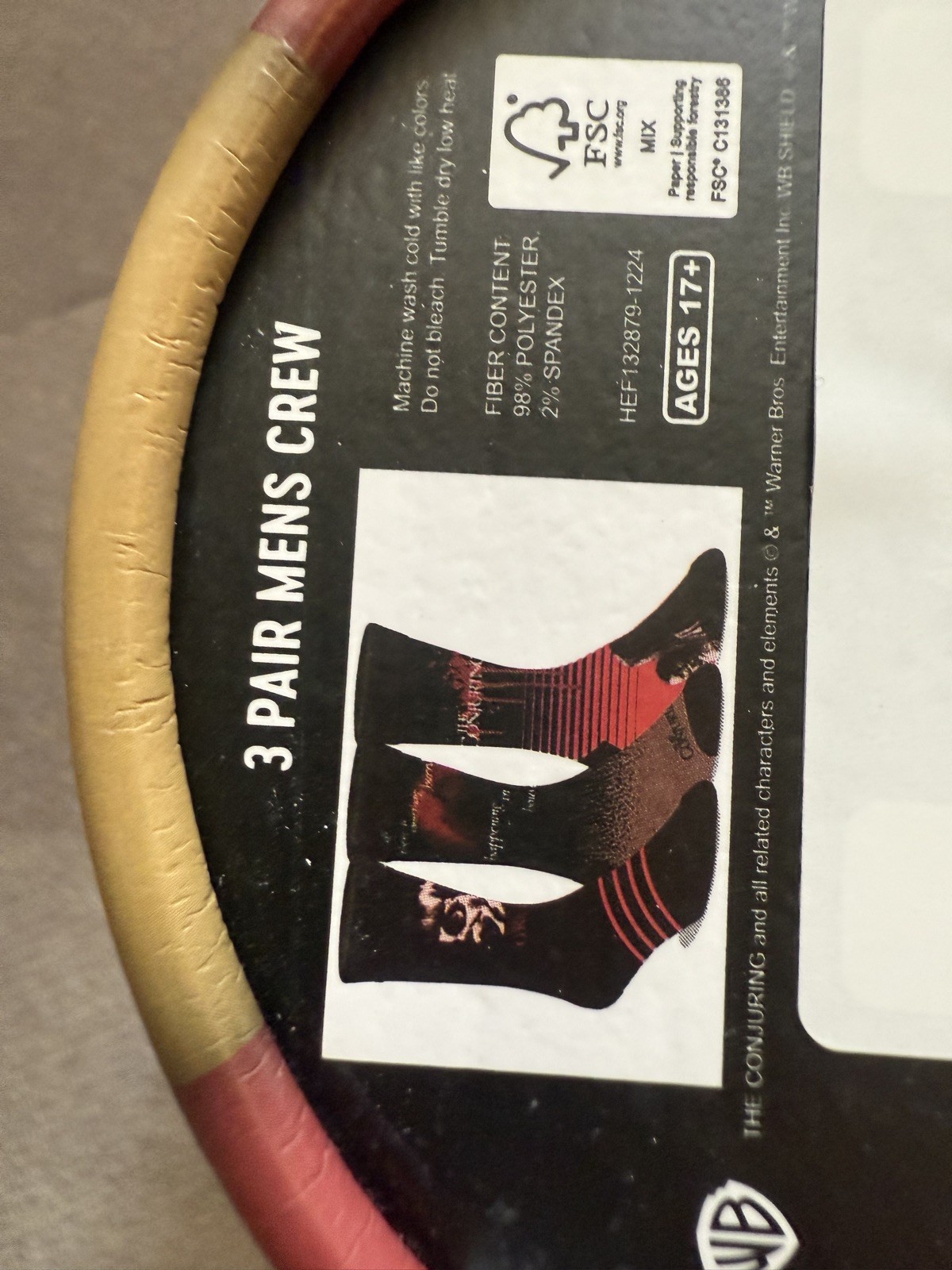The Conjuring Horror 3 Pack Men’s Crew Socks Size 10-13 Circus 