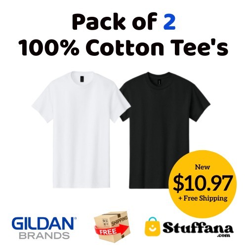 Gildan (2-pack) 100% Cotton Short Sleeve Tee T-Shirt S-3XL New gallery