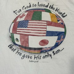 Vintage 90s Thrashed 3:16 Jesus Light Your World Double Sided T-Shirt Men’s XL