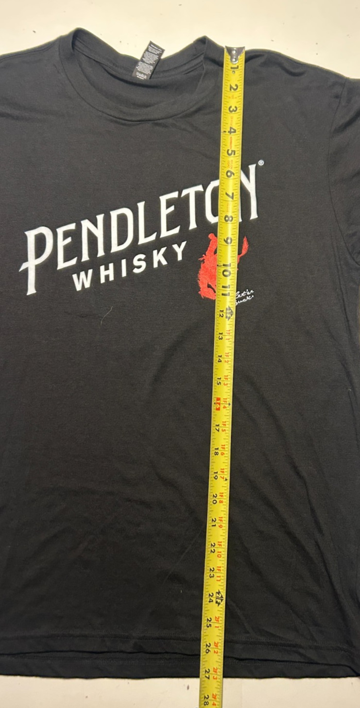 Pendleton Whisky Black T Shirt Size M Cowboy Horse Graphic District Perfect Tri gallery