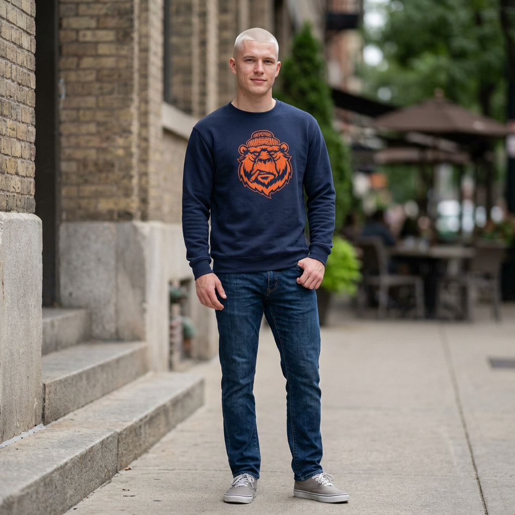 Long Sleeve Gangster Bear From Chicago Tee, Chicago Football T-Shirt gallery