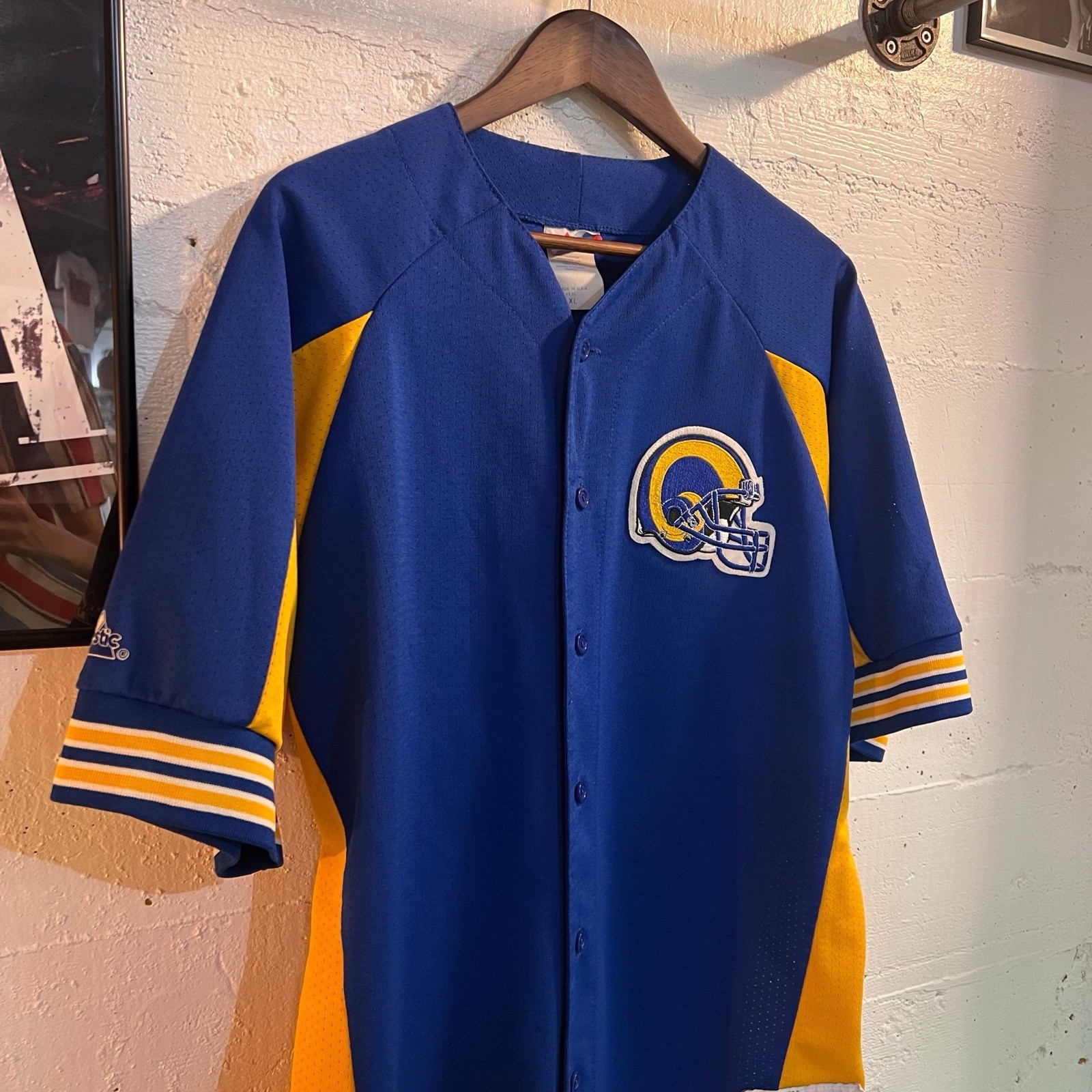 Vintage 90's Los Angeles Ram's Majestic Baseball Jersey Size XL Made In USA gallery