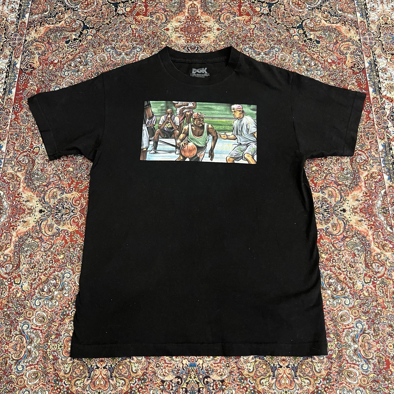 DGK White Men Cant Jump T Shirt Medium Basketball Movie Graphic Black Vintage St gallery