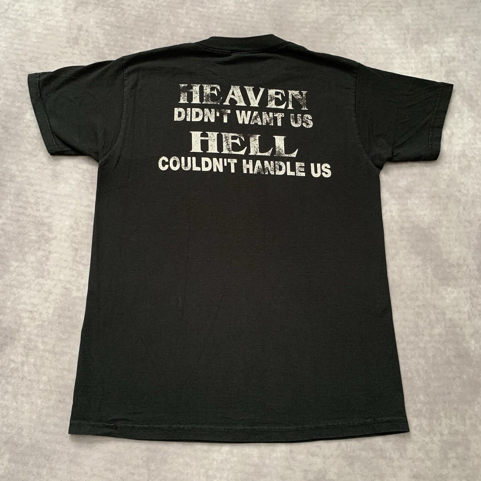 Vintage 90s Funny Sorority Shirt Size M Saying Quote Ironic Hell Heaven gallery