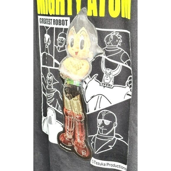 Tezuka Astro Boy Mighty Atom Sweatshirt Mens L Black Anime Graphic Hologram gallery