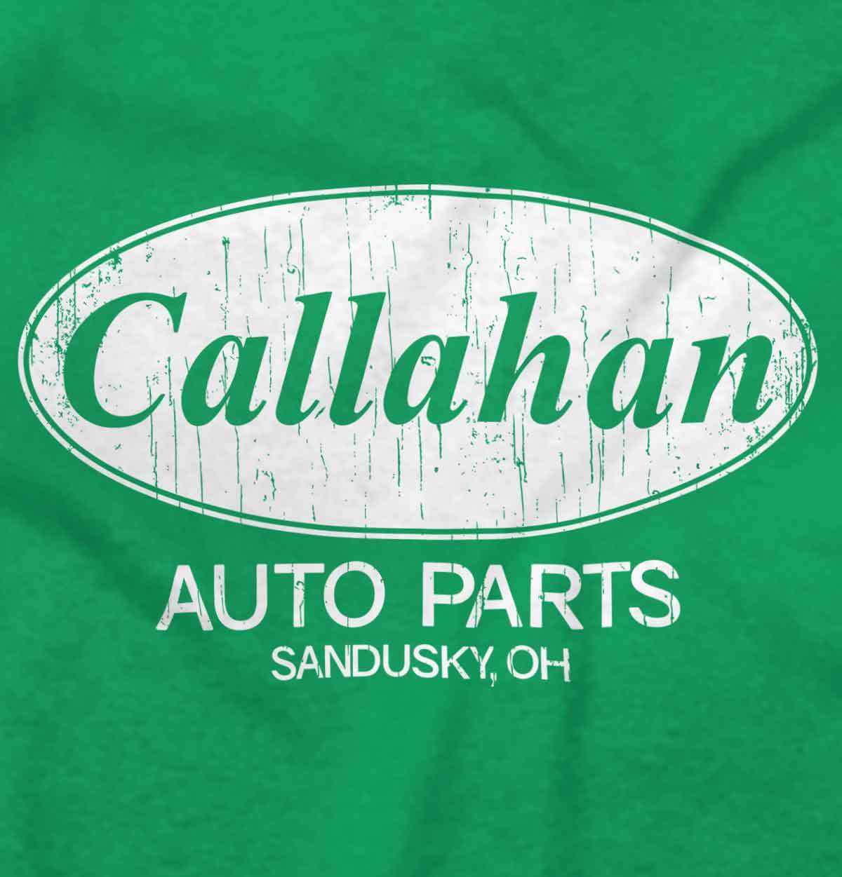 Funny Car Mechanic Gift Callahan Auto Parts Womens or Mens Crewneck T Shirt Tee gallery