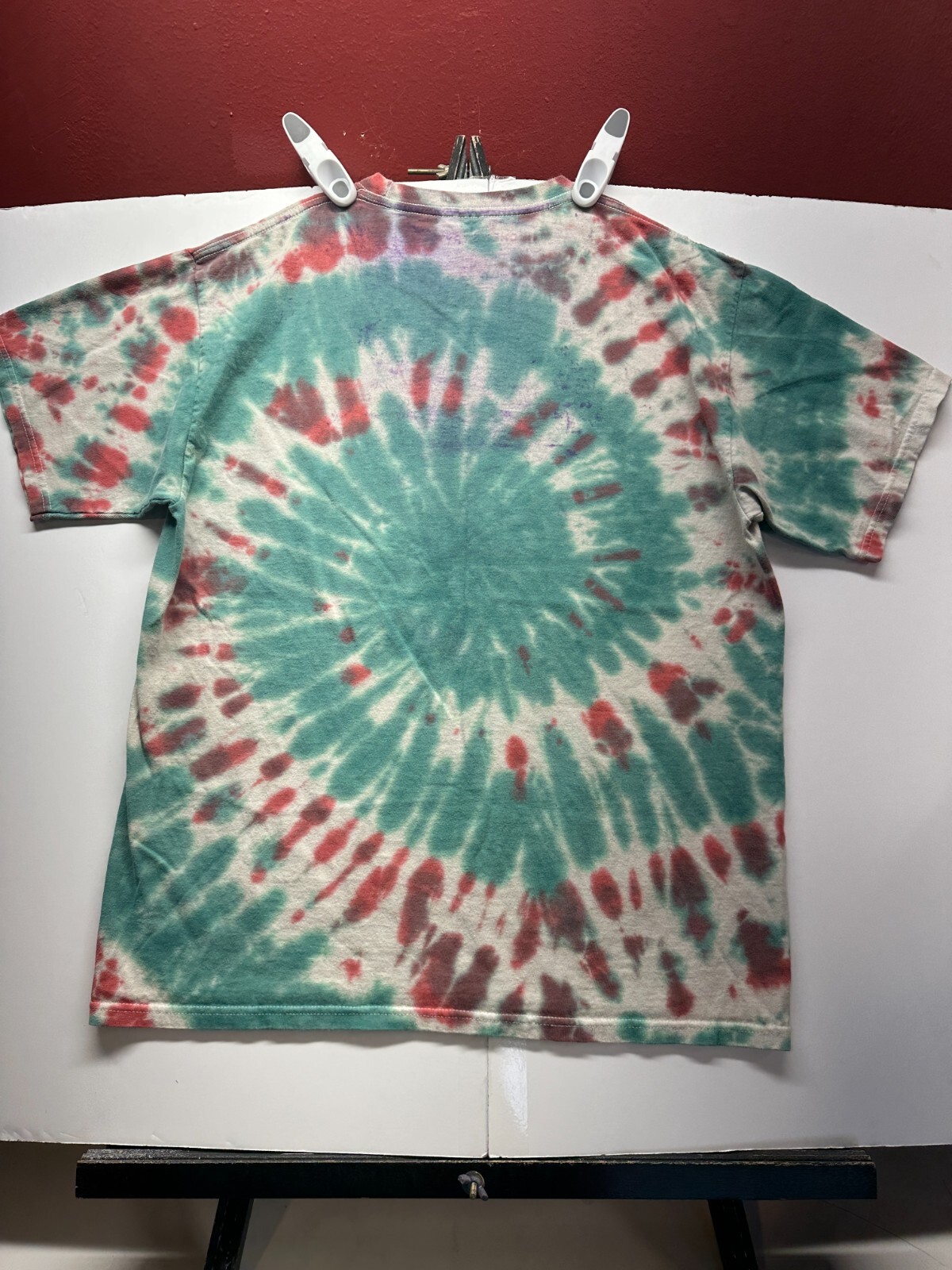 Chemistry GREEN ALIEN Tie Dye Multi Color Crew Neck T-Shirt Tee Shirt SZ L Large gallery