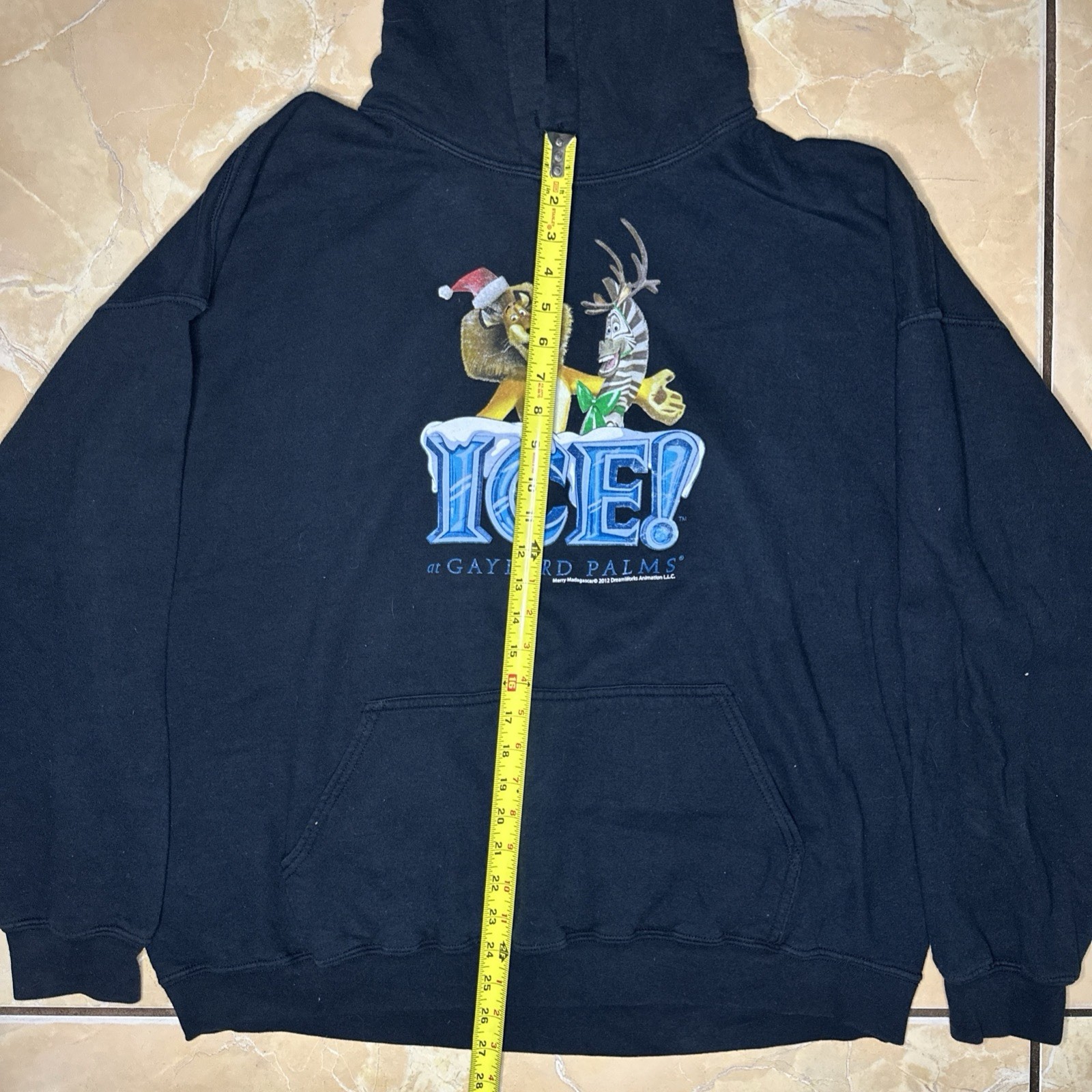 Vtg Merry Madagascar Promotional Hoodie 2012 Gaylord Dreamworks Men’s XXL gallery