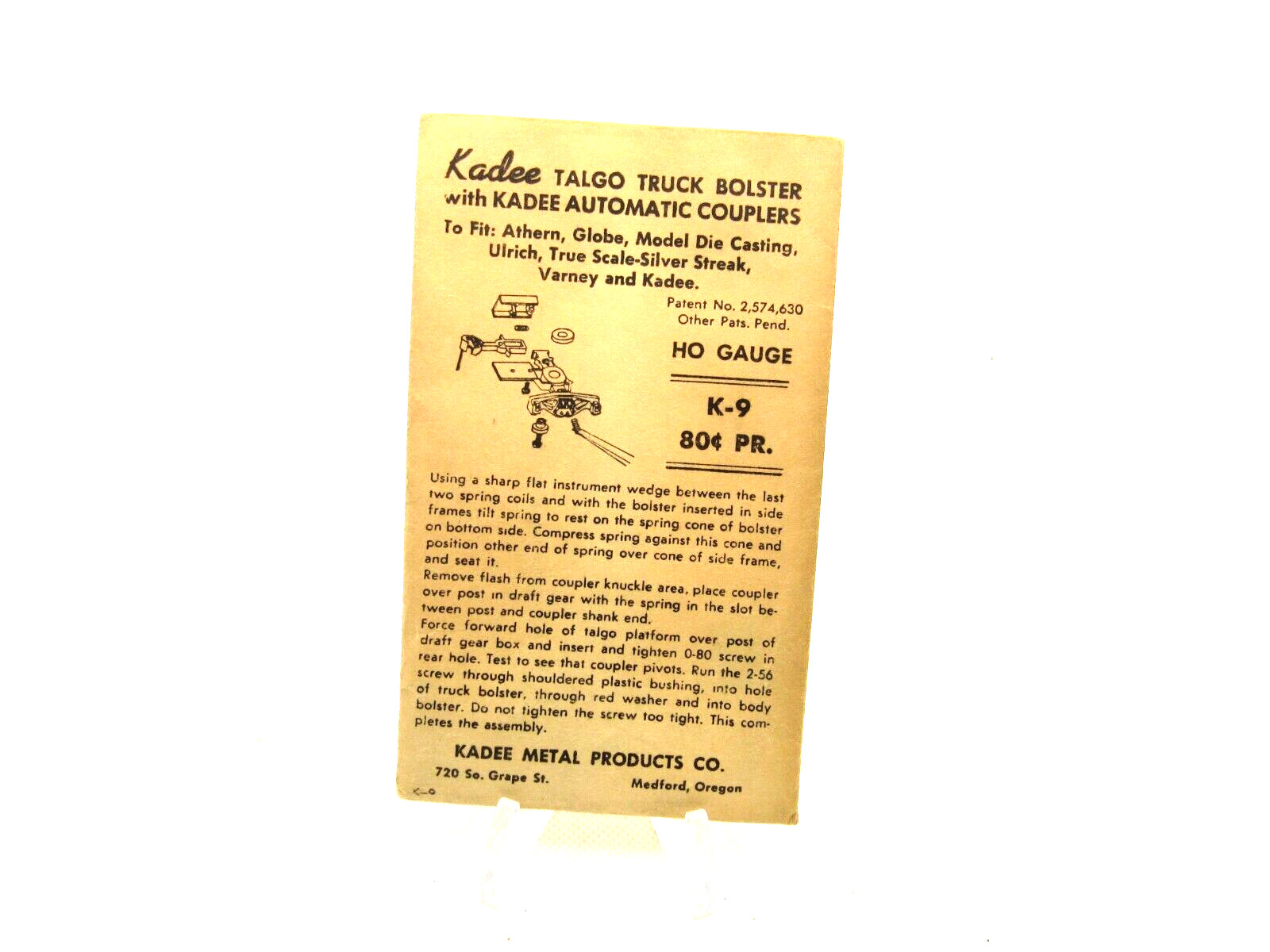 Kadee HO Scale Automatic Couplers with centering gear #K-7 New Sealed