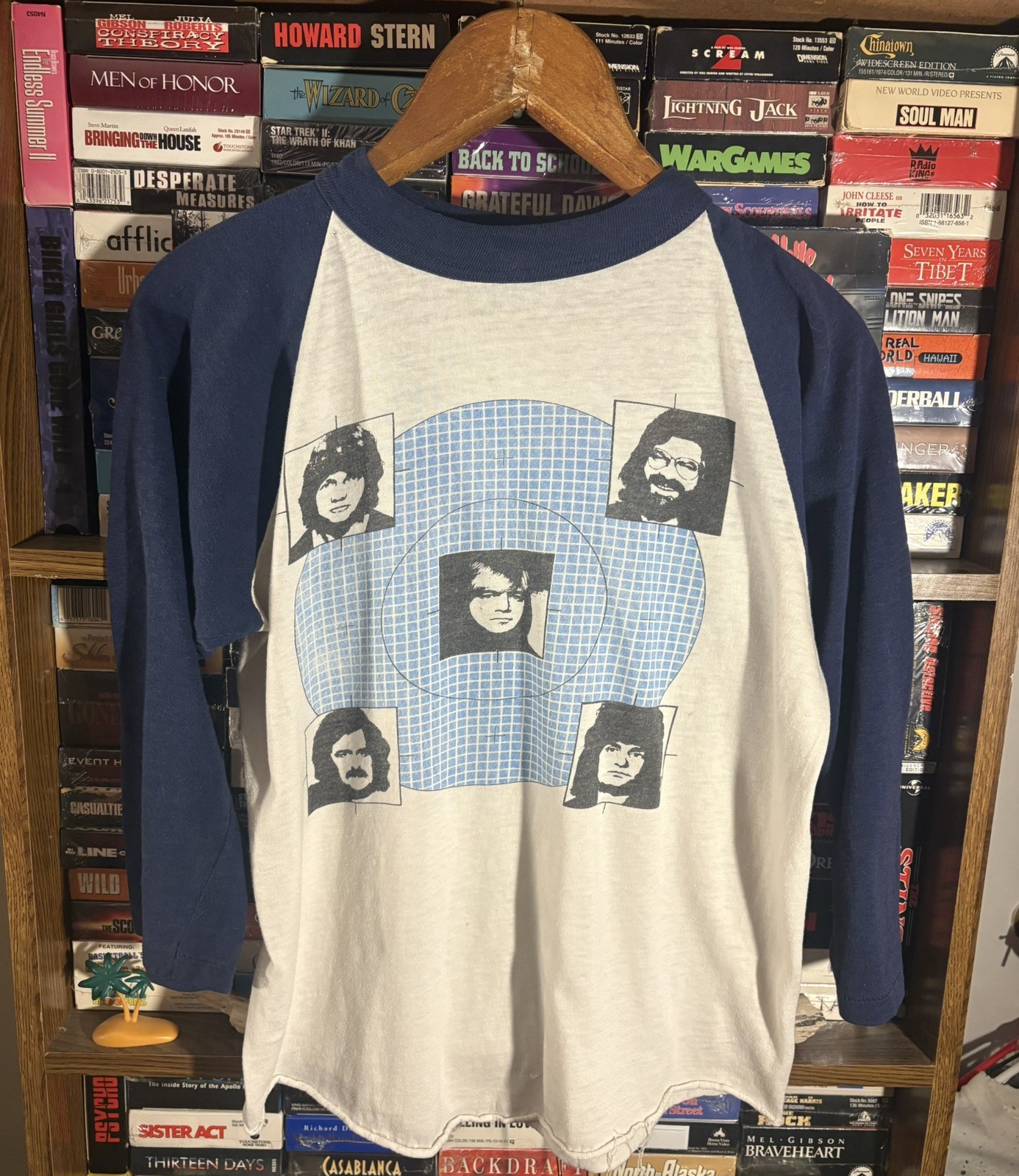 Vtg 80s 1981 The Moody Blues Long Distance Voyager Tour Raglan T-Shirt Size S