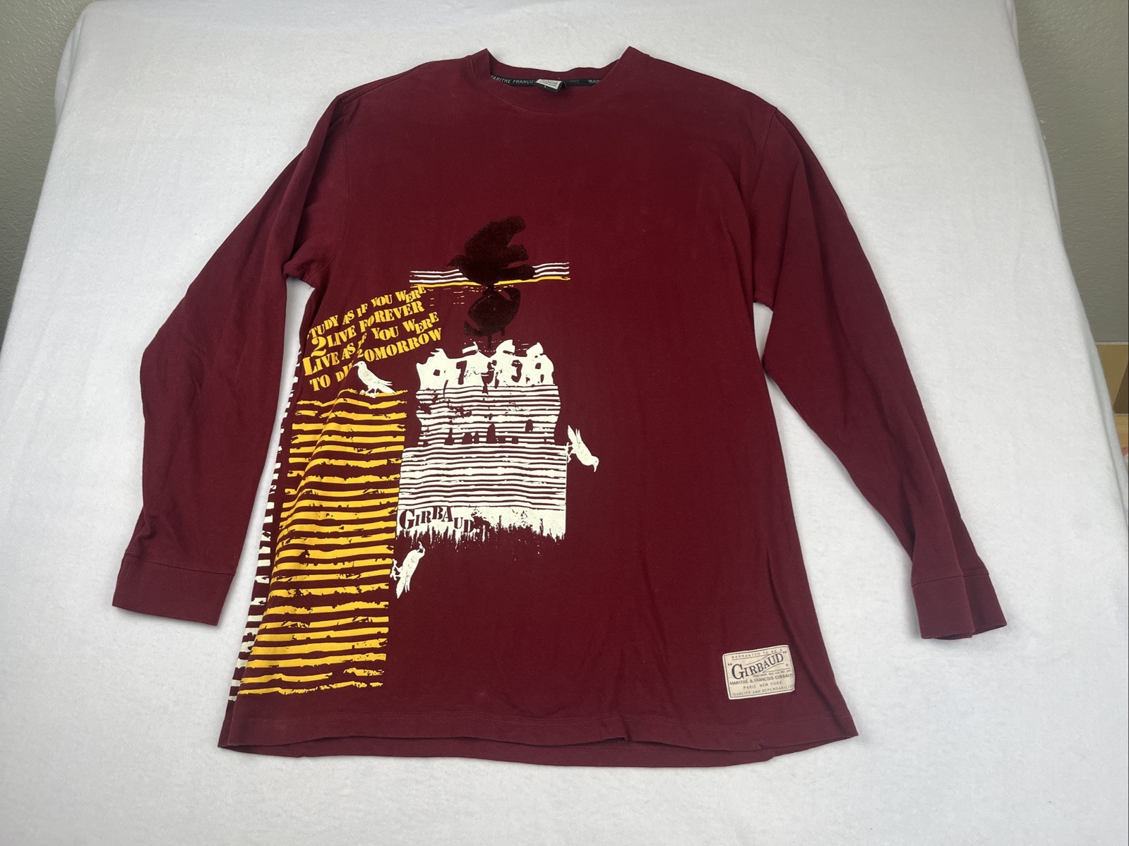 Marithe Francois Girbaud T Shirt Mens L Long Sleeve Skater Street Tee Y2K