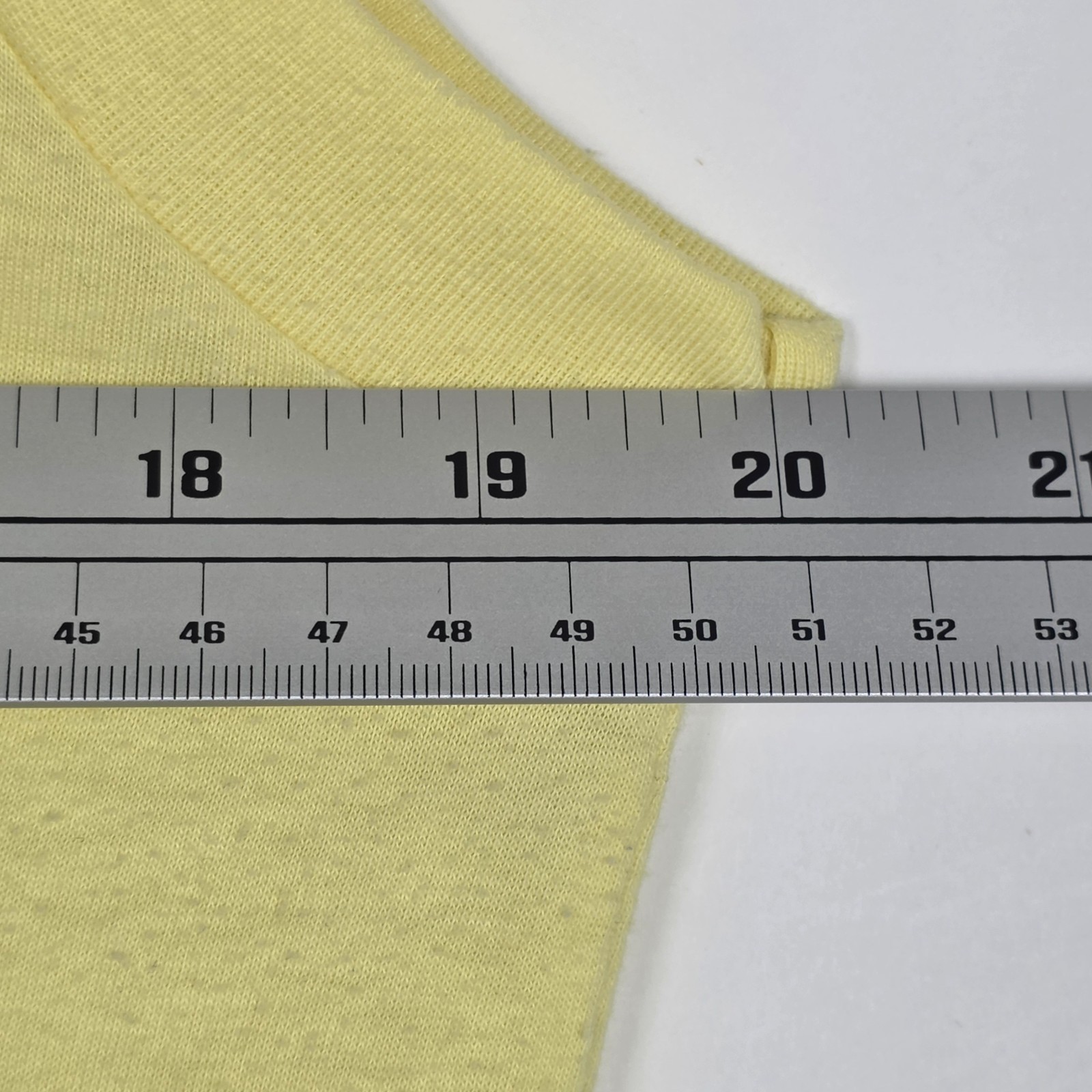 Vintage 70s Okinawa Japan Paper Thin Military Mens Small Sleeveless Yellow Shirt gallery