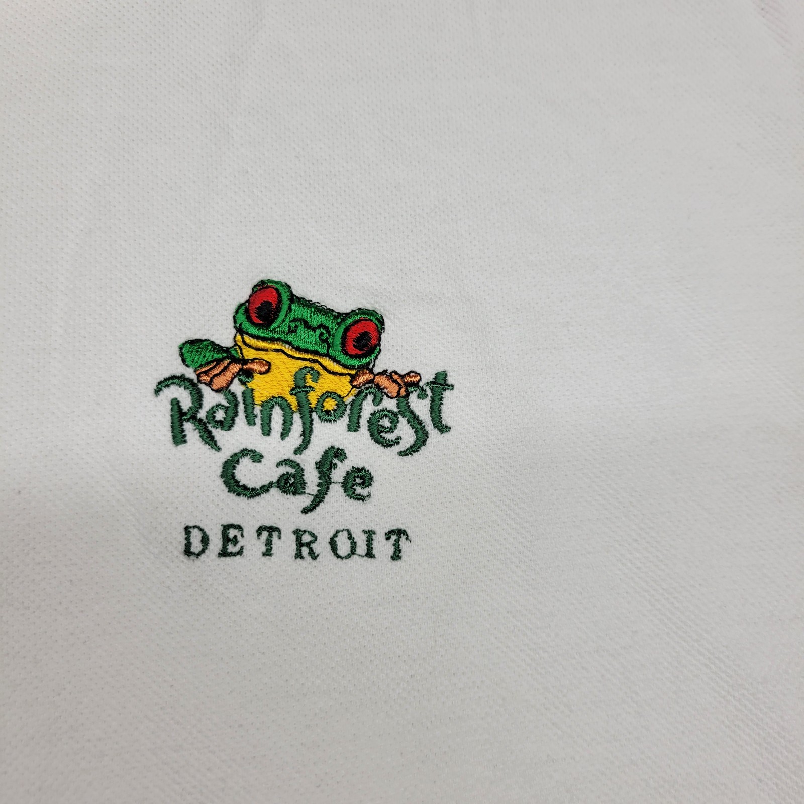 Vintage Rainforest Cafe Shirt Mens Extra Large White Logo Embroidered Detroit XL gallery