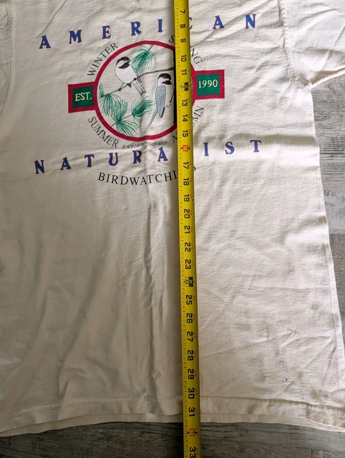 Vtg 90's Galt Sand American Naturalist Birdwatching Tee Shirt USA Made Size M gallery