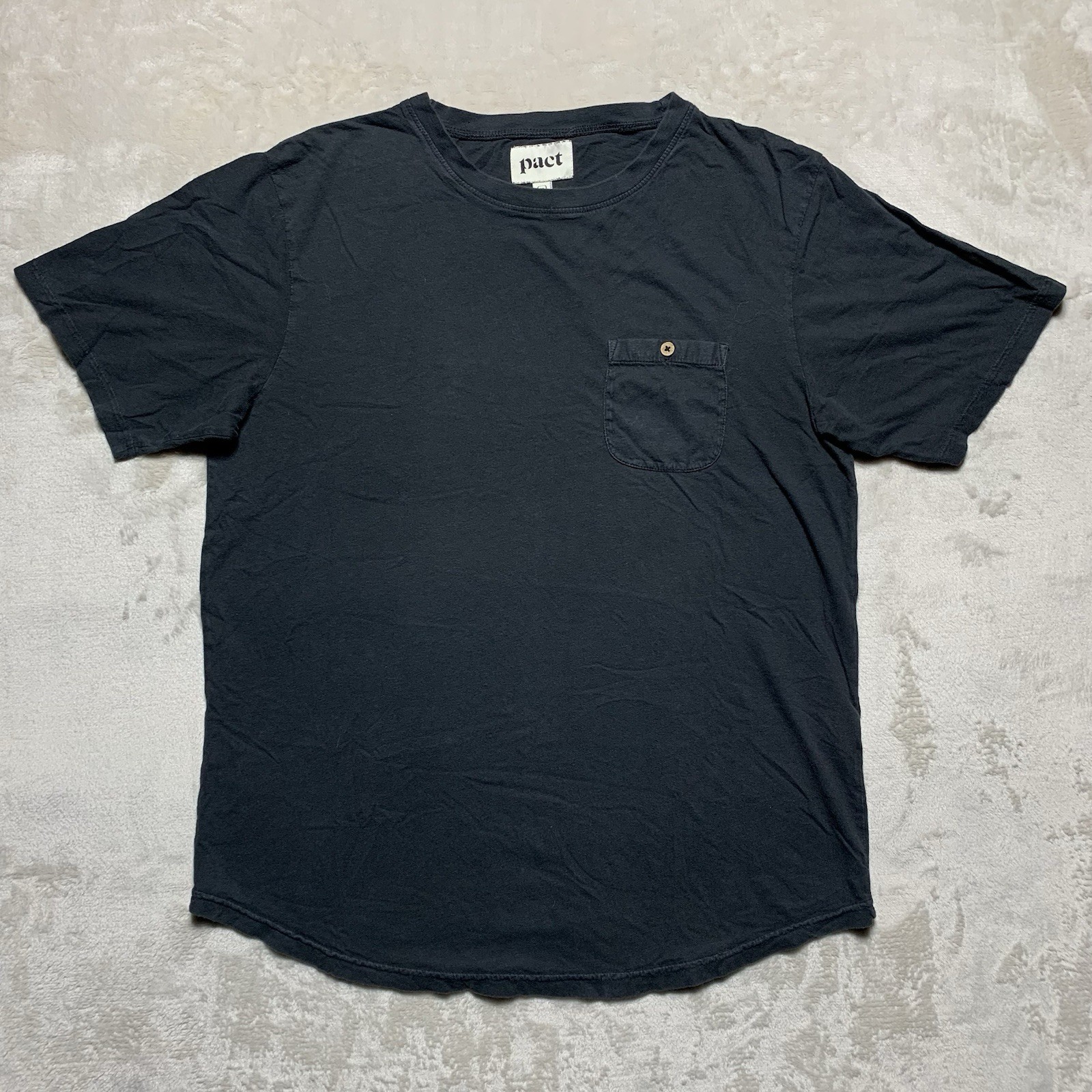 Pact Pocket T Shirt Mens M Black Organic Cotton Linen Thin Sustainable gallery