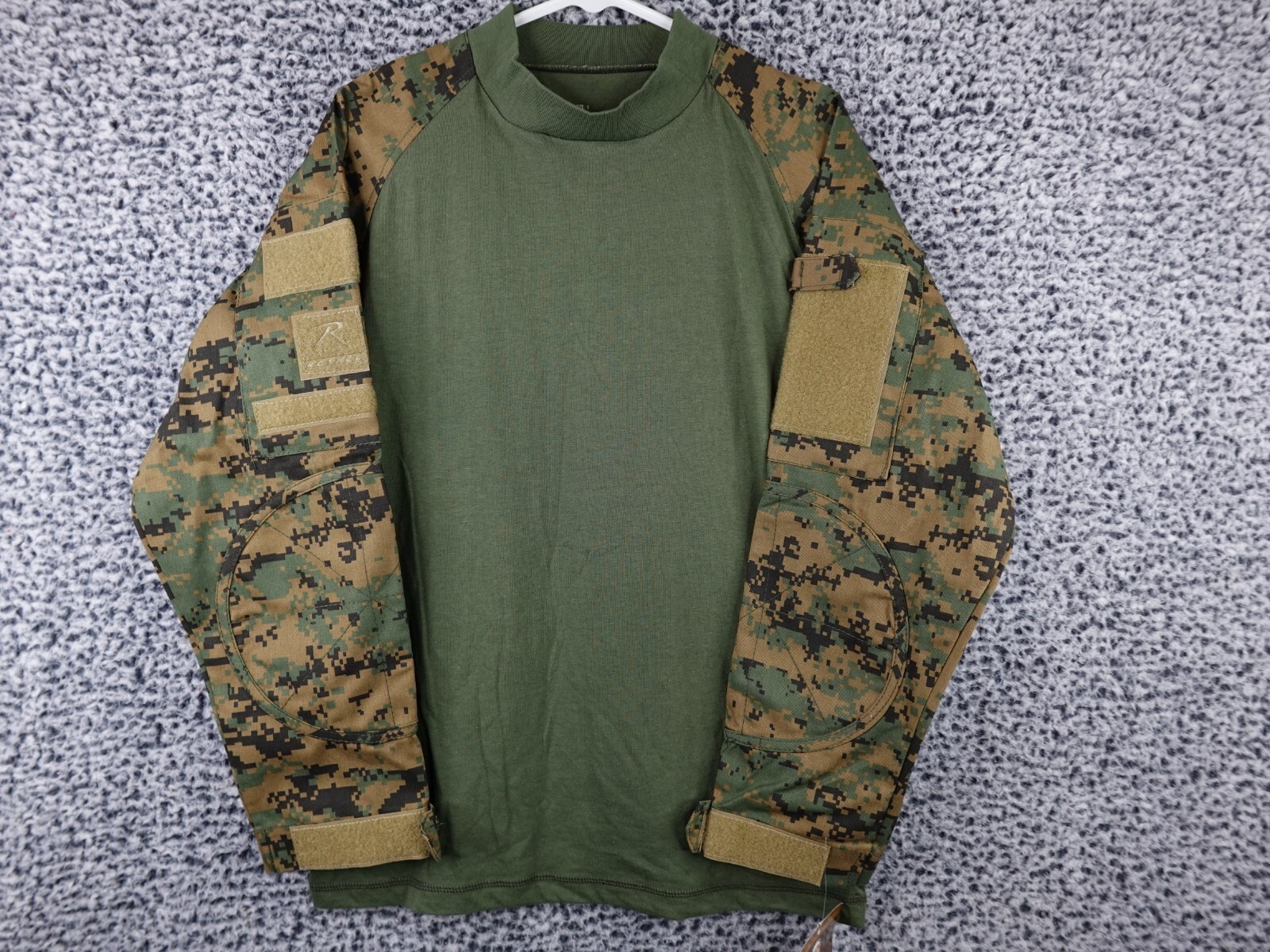 Men’s Tactical Quarter Zip Airsoft Combat Shirt 1/4 Zip Active Paintball Shirt S