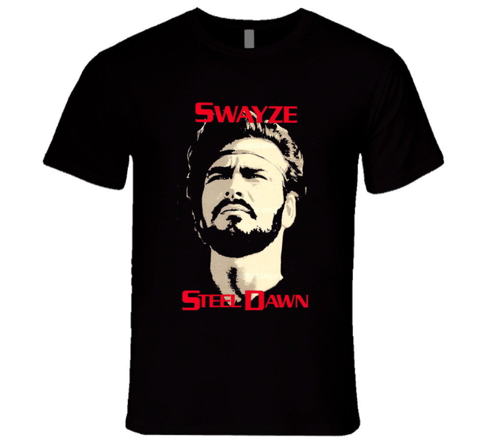 Steel Dawn Swayze 80's Retro Action Movie T Shirt gallery
