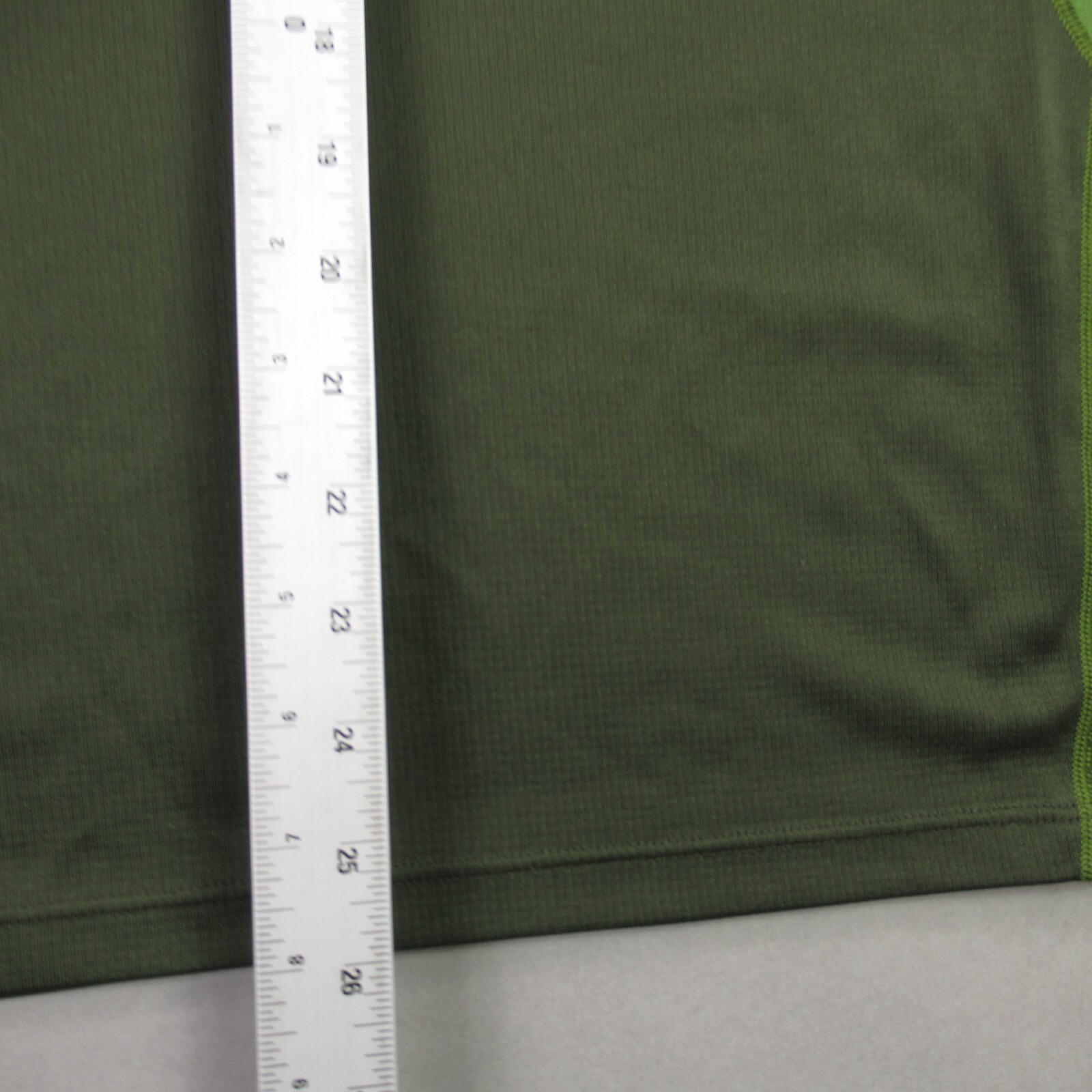 REI Shirt Mens Medium Long Sleeve High Neck Outdoors Crew Neck Green Stretch gallery