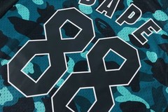 A BATHING APE Men’s COLOR CAMO MESH MULTI LOGO RELAXED FIT TANK TOP 1M30108302