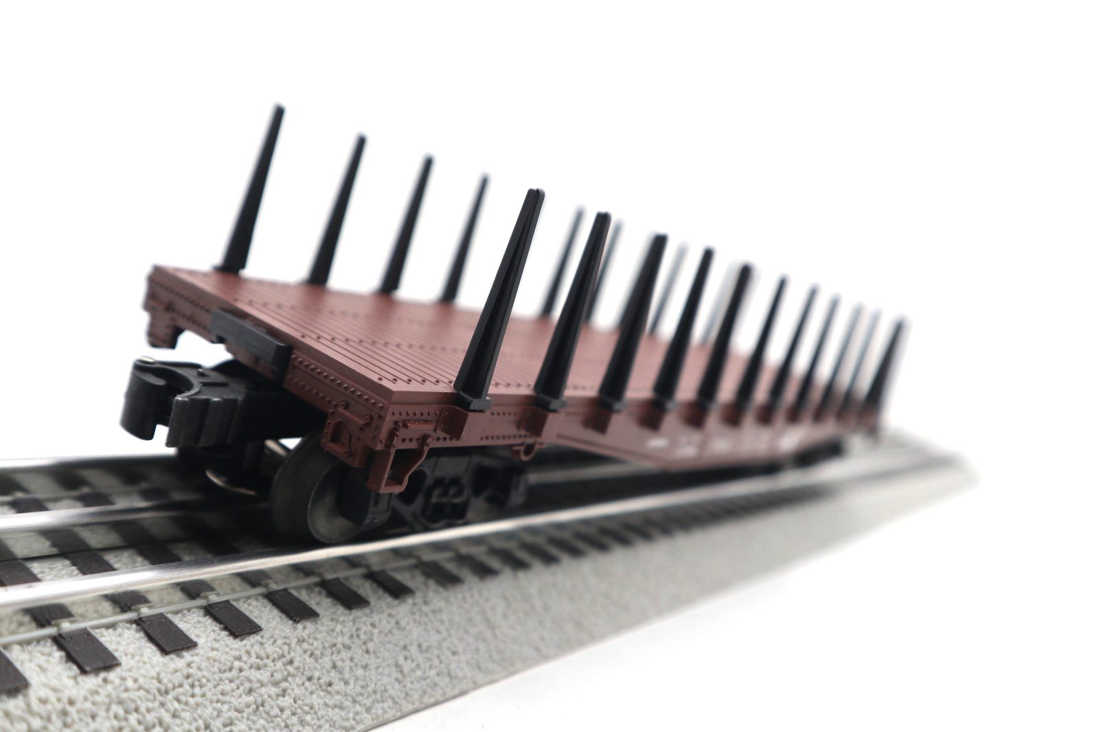 Lionel, O, 6-17501, Conrail, Flat Car with Stakes, 17501, C-8 LN/OB