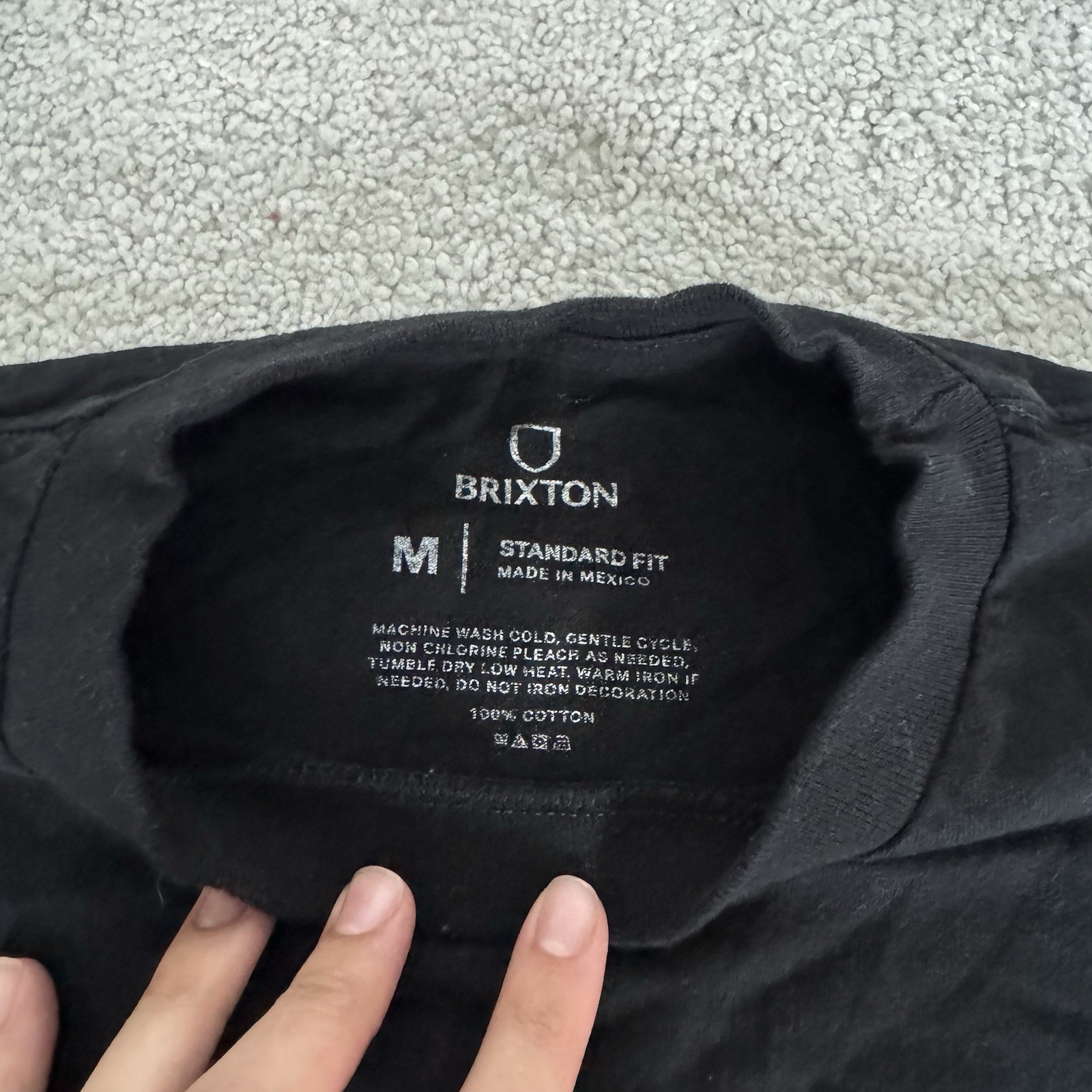 Brixton Black Double-Sided Graphic Print T-Shirt Mens M Regular Standard Fit gallery