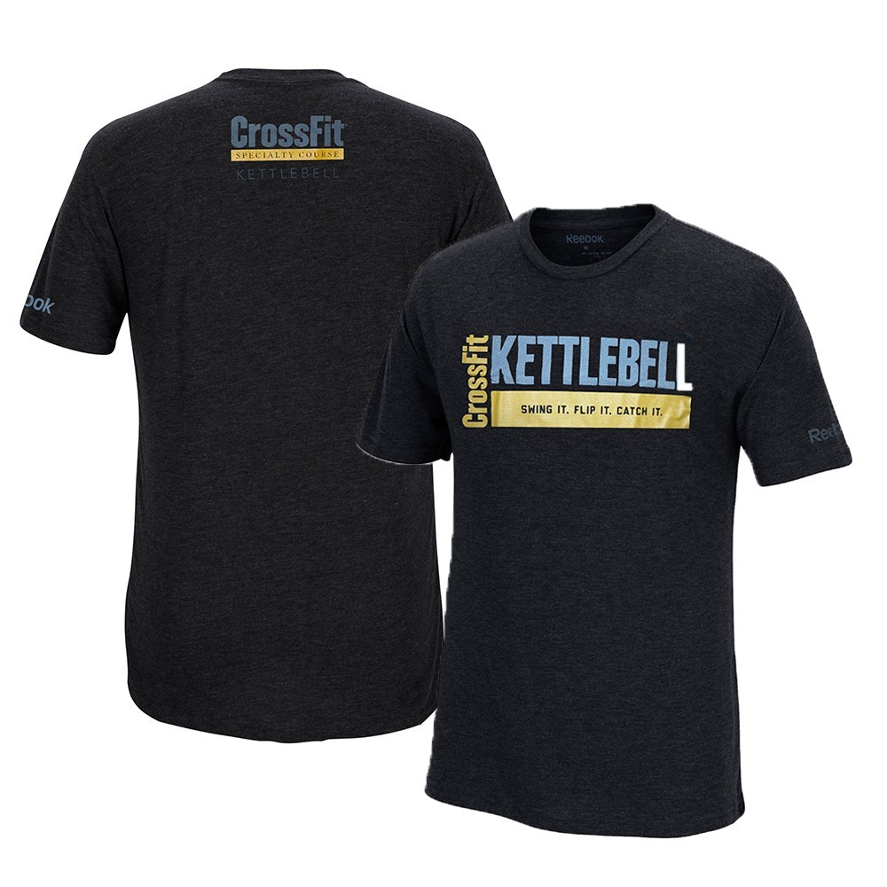 Reebok CrossFit Specialty Course "Kettlebell" Men's Grey Tri-Blend T-Shirt gallery