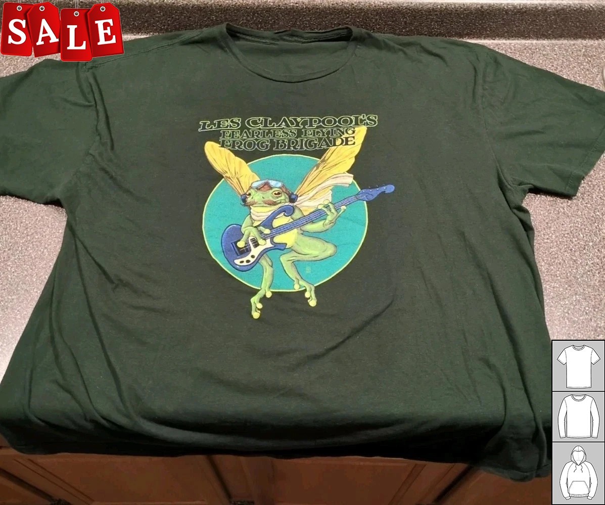 Hot Les Claypool’s Fearless Flying Frog Brigade Unisex S-5XL Shirt WE1009 gallery