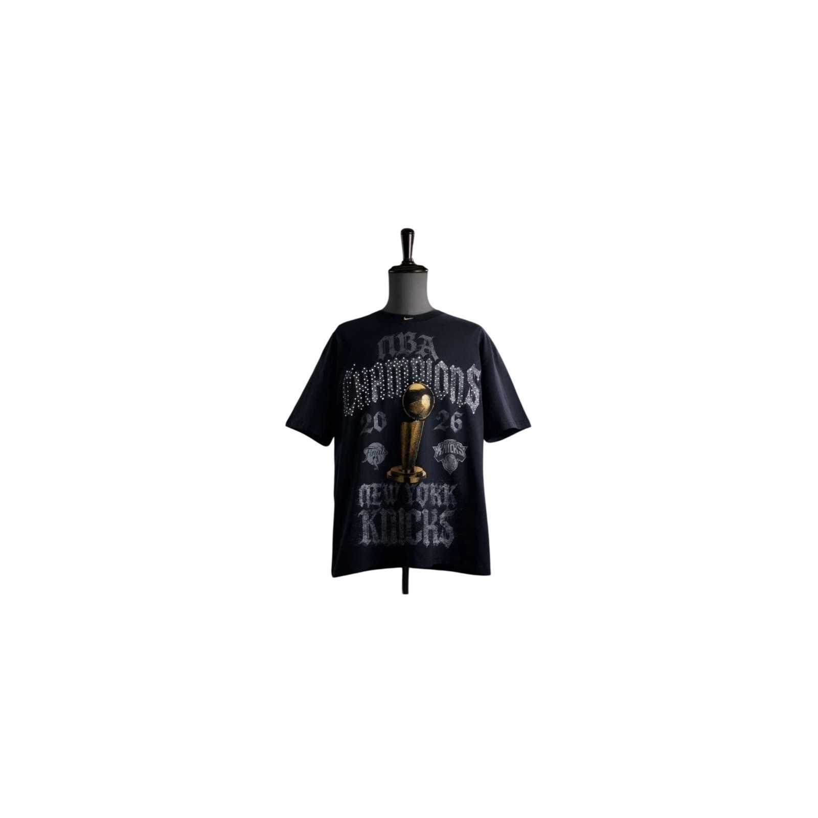 Nike NBA Champions New York Knicks 2026 Crystal Rhinestone T Loose Fit Black M gallery