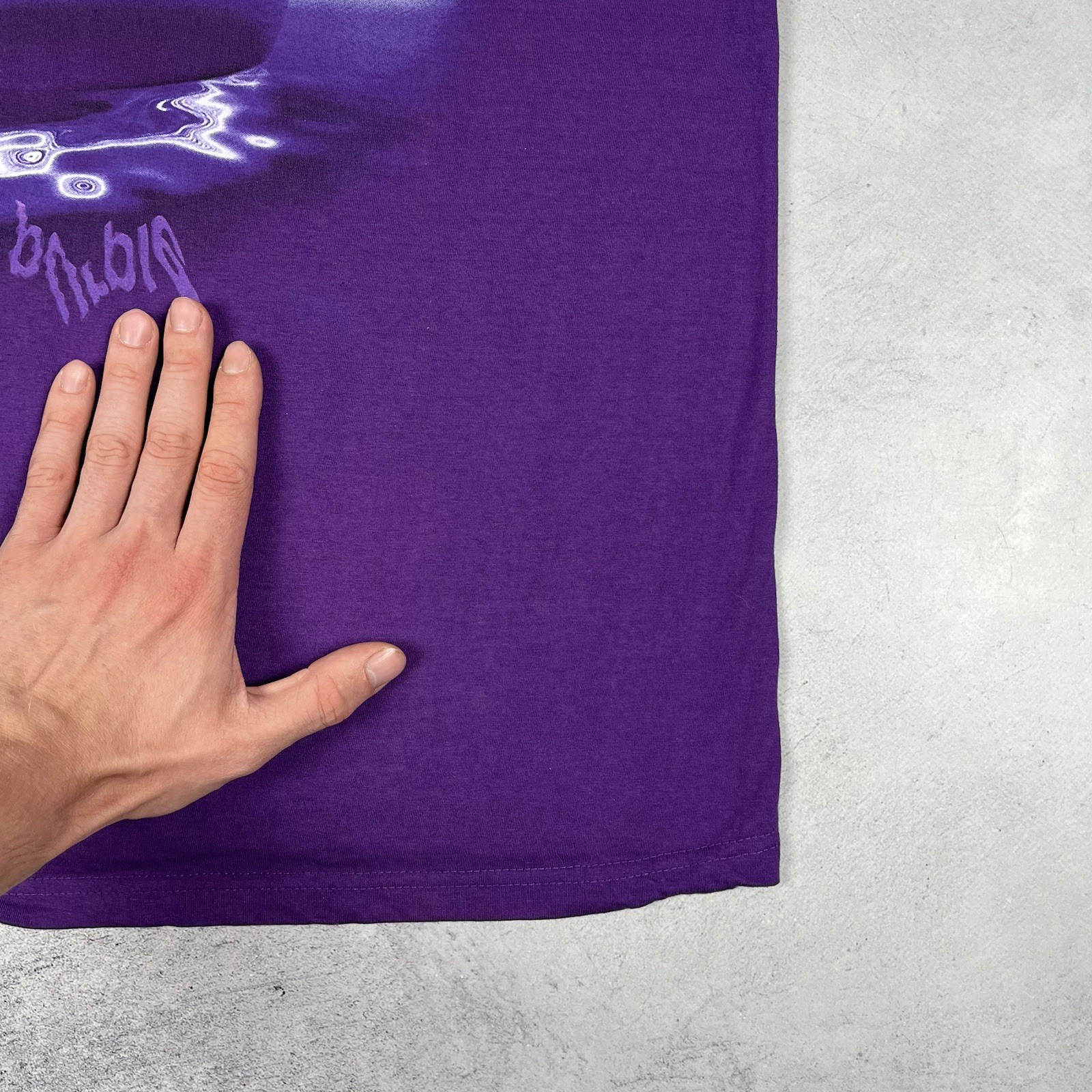 Vintage Deep Purple World Tour Rock Band Short Sleeve T Shirt 1999 Size L Purple gallery