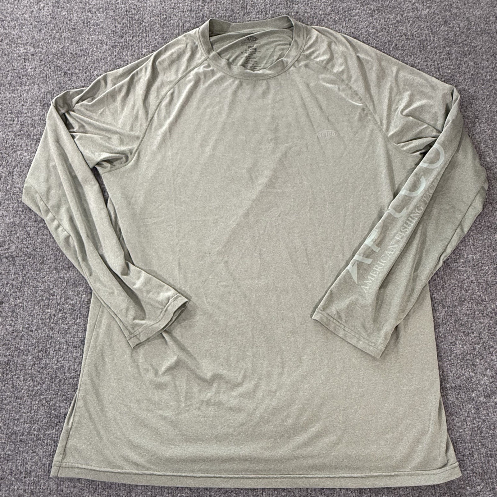 AFTCO Shirt Mens XL Green Performance Fishing Long Sleeve Lightweight Stretch gallery