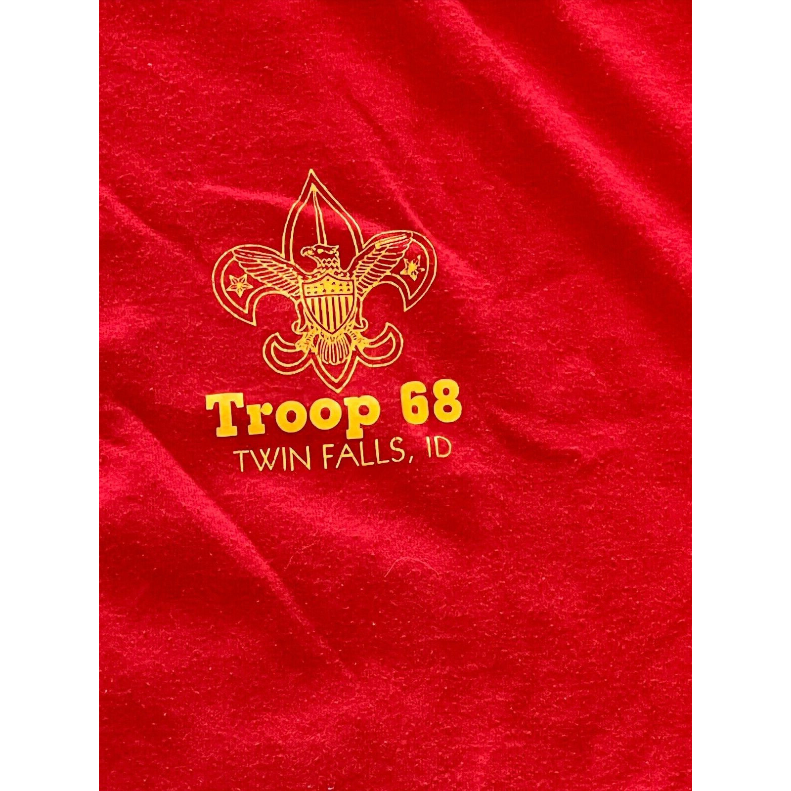 Vintage Single Stitch Twin Falls Idaho Boy Scout Troop 68 Mens XXL Made In USA gallery
