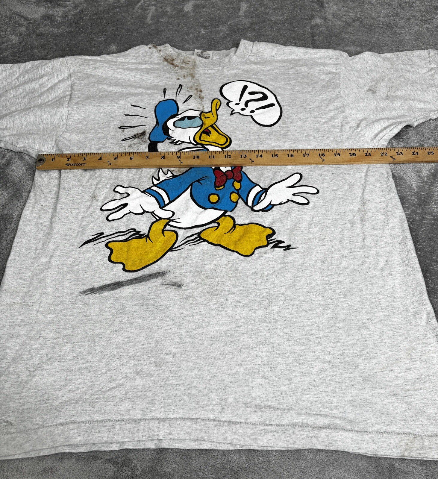 Vintage 90s Disney Donald Duck Short Sleeve T Shirt Men’s Size Large Gray gallery