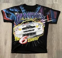 Mark Martin NASCAR – The 6 Shooter – TULTEX Silk Screen T Shirt Size L VTG 1999